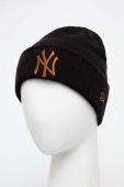 Шапка New Era колір чорний з товстого трикотажу NEW YORK YANKEES (3539749)