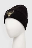 Шапка New Era колір чорний з товстого трикотажу CHICAGO BULLS