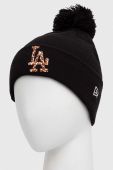Шапка New Era колір чорний з товстого трикотажу LOS ANGELES DODGERS (3539588)