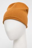 Шапка з домішкою вовни United Colors of Benetton колір коричневий з тонкого трикотажу