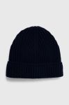 Вовняна шапка United Colors of Benetton колір синій вовна (3537657)