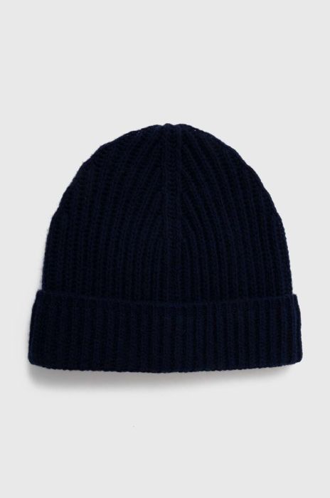 Вовняна шапка United Colors of Benetton колір синій вовна (3537657)