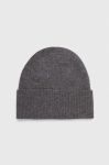 Кашемірова шапка United Colors of Benetton колір сірий з тонкого трикотажу вовна