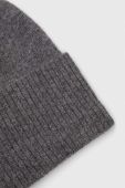 Кашемірова шапка United Colors of Benetton колір сірий з тонкого трикотажу вовна