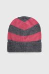 Шапка з домішкою вовни United Colors of Benetton колір барвистий