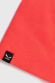 Шапка Salewa Sella Ski колір рожевий з тонкого трикотажу вовна
