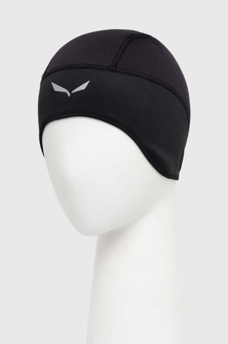 Шапка Salewa Ortles 2 колір чорний з тонкого трикотажу