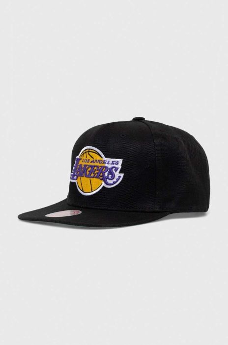 Кепка Mitchell&Ness LOS ANGELES LAKERS колір чорний з аплікацією