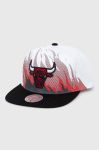 Бавовняна бейсболка Mitchell&Ness CHICAGO BULLS колір білий візерунок