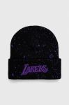 Шапка Mitchell&Ness LOS ANGELES LAKERS колір чорний з товстого трикотажу