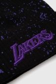 Шапка Mitchell&Ness LOS ANGELES LAKERS колір чорний з товстого трикотажу