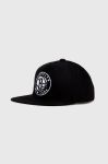 Бавовняна бейсболка Mitchell&Ness BROOKLYN NETS колір чорний з аплікацією