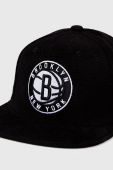 Бавовняна бейсболка Mitchell&Ness BROOKLYN NETS колір чорний з аплікацією