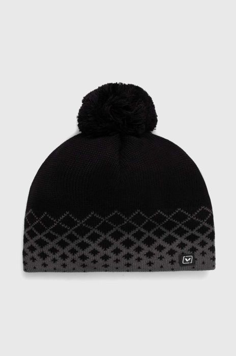 Шапка Viking Napari колір чорний вовна