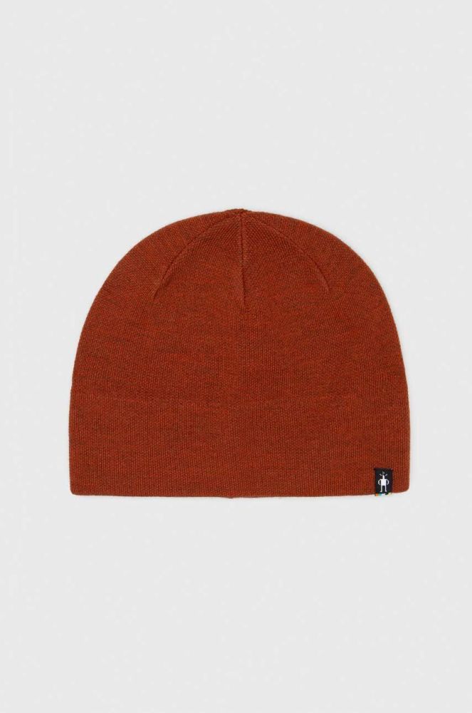 Шапка Smartwool The Lid колір коричневий вовняна