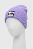 Вовняна шапка Smartwool колір фіолетовий з товстого трикотажу вовна