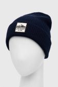 Вовняна шапка Smartwool колір синій з товстого трикотажу вовна