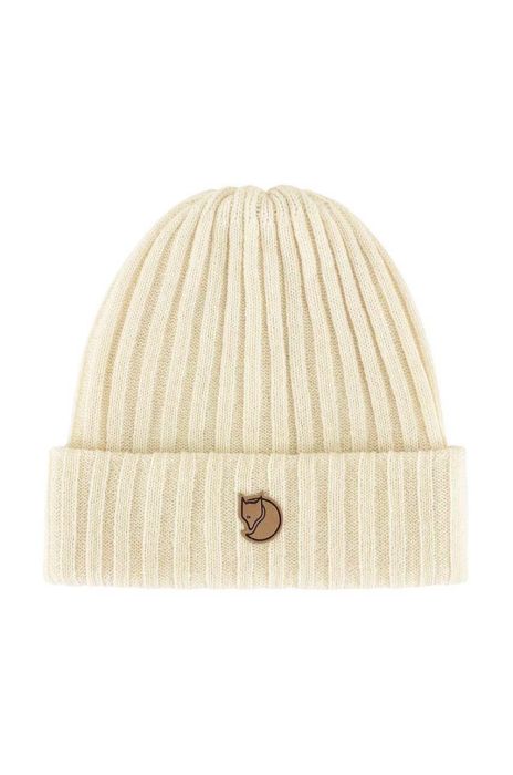 Шапка Fjallraven Byron колір білий вовна