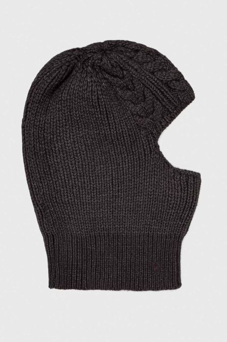 Капор з домішкою вовни Bomboogie колір чорний