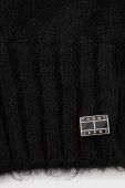 Капор з домішкою вовни Tommy Jeans колір чорний
