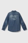 Дитяча джинсова сорочка Guess колір блакитний (3496539)