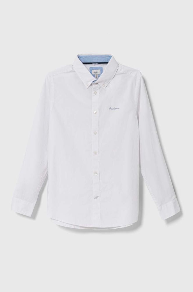 Дитяча бавовняна сорочка Pepe Jeans колір білий (3403708)