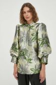 Сорочка Bruuns Bazaar Watsonia Lica жіноча колір зелений regular зі стійкою