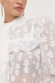 Блузка Custommade жіноча колір білий візерунок