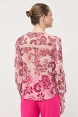 Блузка Guess жіноча колір рожевий візерунок (3381214)