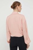 Сорочка Guess жіноча колір рожевий relaxed класичний комір (3408934)
