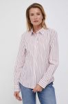 Бавовняна сорочка Tommy Hilfiger жіноча колір рожевий regular класичний комір (3341917)