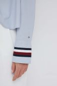 Бавовняна сорочка Tommy Hilfiger жіноча relaxed класичний комір колір блакитний (3389066)