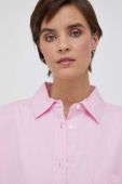 Бавовняна сорочка Tommy Hilfiger жіноча колір рожевий relaxed класичний комір (3338200)