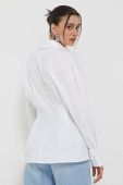 Сорочка HUGO жіноча колір білий relaxed класичний комір