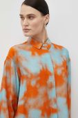 Сорочка Samsoe Samsoe жіноча колір помаранчевий relaxed класичний комір (3296648)