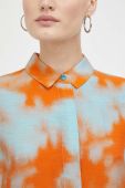 Сорочка Samsoe Samsoe жіноча колір помаранчевий relaxed класичний комір (3296648)