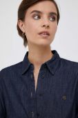 Джинсова сорочка Lauren Ralph Lauren жіноча колір синій regular класичний комір