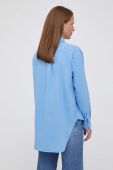 Бавовняна сорочка Polo Ralph Lauren жіноча relaxed класичний комір колір блакитний (3389080)