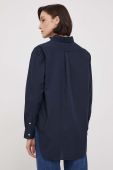 Бавовняна сорочка Polo Ralph Lauren жіноча колір синій relaxed класичний комір (3628747)