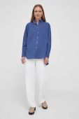 Бавовняна сорочка Polo Ralph Lauren жіноча колір синій relaxed класичний комір (3389090)