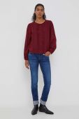 Сорочка Pepe Jeans жіноча колір бордовий regular