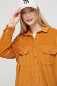 Вельветова сорочка Billabong колір коричневий relaxed класичний комір