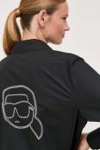 Бавовняна сорочка Karl Lagerfeld жіноча колір чорний regular класичний комір (3360051)