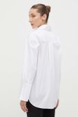 Сорочка Patrizia Pepe жіноча колір білий relaxed класичний комір (3383389)
