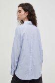 Бавовняна сорочка Drykorn жіноча relaxed класичний комір колір блакитний