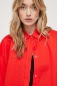 Бавовняна сорочка Stine Goya жіноча колір червоний relaxed класичний комір