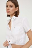 Бавовняна сорочка Guess Originals жіноча колір білий regular класичний комір