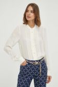 Сорочка з домішкою шовку MICHAEL Michael Kors колір бежевий regular