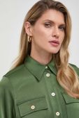 Блузка MICHAEL Michael Kors жіноча колір зелений однотонна (3621528)