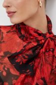 Шовкова блузка Liu Jo колір червоний візерунок
